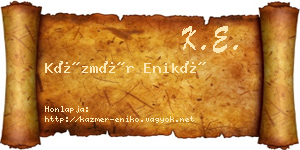 Kázmér Enikő névjegykártya